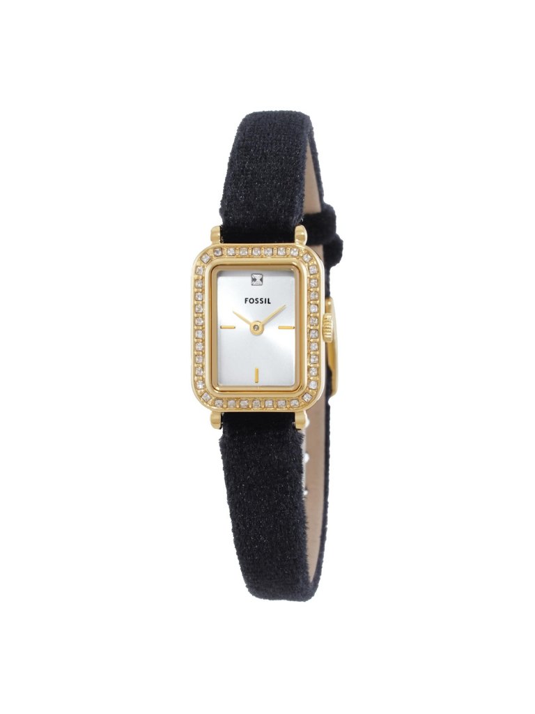 Nwt Fossil Raquel Mini Two-Hand Quartz Crystal Silver Dial Ladies Watch